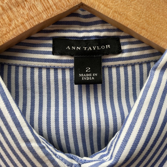 Ann Taylor Striped Shirt Dress - Picture 6 of 6